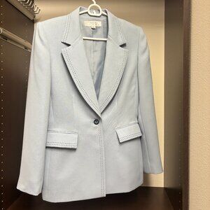 Tahari Light Blue Blazer w/ Top Stitching Size 6